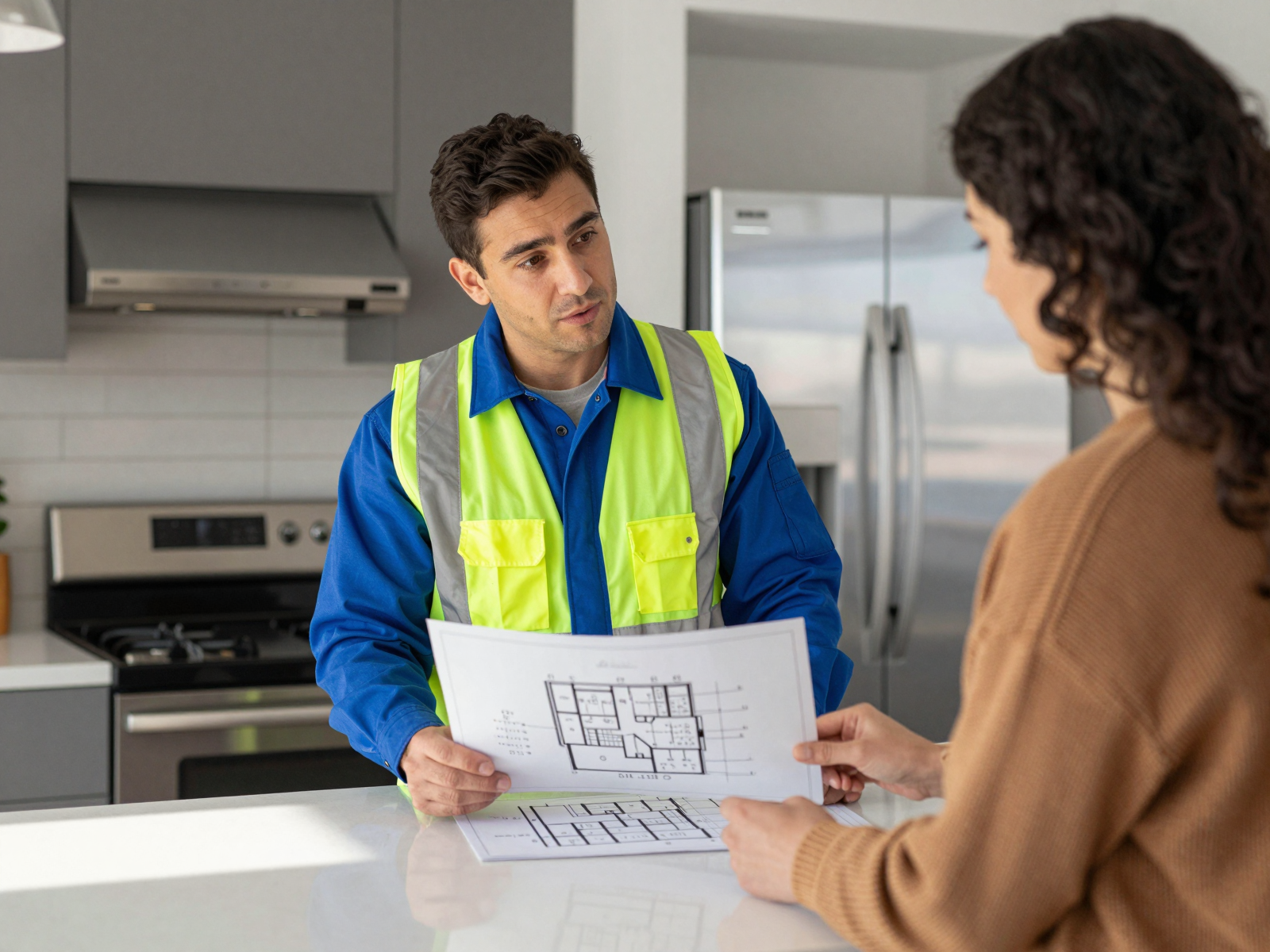 Professional electrician working on residential electrical panel